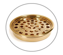 Round Brass-polished 40-hole Stainless-steel Tray